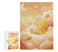 300 PCS Jigsaw Puzzle for Teenagers Cloudy Dreams Cute Bear Illustration Jigsaws for Adults Puzzle Difficult Challenge Fun Activities at Home Great Gift for Gaming 300 PCS