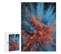300 PCS Jigsaw Puzzle for Teenagers Colorful Powder Explosion Adult Jigsaw Puzzles Staycation Kill Time Every Piece Is Unique - Great Gift for Gaming 300 PCS