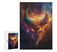 300 PCS Jigsaw Puzzle for Teenagers Cosmic Skull Nebula Artwork Jigsaws for Adults Puzzle Difficult Challenge Fun Activities at Home Great Gift for Gaming 300 PCS