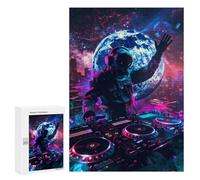 300 PCS Jigsaw Puzzle for Teenagers Space DJ Mixing Beats Adult Jigsaw Puzzles Staycation Kill Time Every Piece Is Unique - Great Gift for Gaming 300 PCS