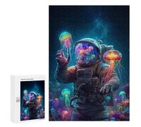 300 PCS Jigsaw Puzzle for Teenagers Space Jellyfish Explorer-1 Jigsaws for Adults Puzzle Difficult Challenge Fun Activities at Home Great Gift for Gaming 300 PCS