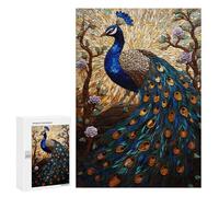 300 PCS Jigsaw Puzzle for Teenagers Stained Glass Peacock Artwork-3 Adult Jigsaw Puzzles Staycation Kill Time Every Piece Is Unique - Great Gift for Gaming 300 PCS