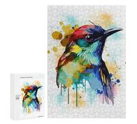300 PCS Jigsaw Puzzle for Teenagerss Abstract Watercolor Bird Adult Jigsaw Puzzle Fun Games Home Decoration Fun at Home Activities, 300 PCS