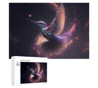 300 PCS Jigsaw Puzzle for Teenagerss Cosmic Hummingbird in Space Jigsaws for Adults Fun Games Birthday Present Unique Birthday And Xmas Gifts 300 PCS