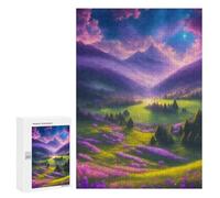 300 PCS Jigsaw Puzzle for Teenagerss Enchanted Valley with Lavender Fields Jigsaw for Adults Fun Games But Fun And Humorous Unique Birthday And Xmas Gifts 300 PCS