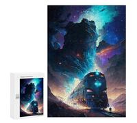 300 PCS Jigsaw Puzzle for Teenagerss Galactic Train Journey Jigsaws for Adults Fun Games Birthday Present Unique Birthday And Xmas Gifts 300 PCS