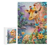 300 PCS Jigsaw Puzzle for Teenagerss Giraffe in A Fantasy Forest Jigsaws for Adults Fun Games Birthday Present Unique Birthday And Xmas Gifts 300 PCS