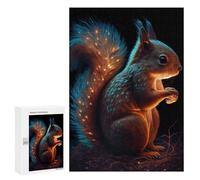 300 PCS Jigsaw Puzzle for Teenagerss Glowing Squirrel Artwork Teenagers Puzzles Fun Games Analysis And Logic Christmas Birthday Gifts 300 PCS