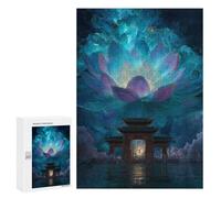 300 PCS Jigsaw Puzzle for Teenagerss Lotus Gate Fantasy Landscape Jigsaw for Adults Fun Games But Fun And Humorous Unique Birthday And Xmas Gifts 300 PCS