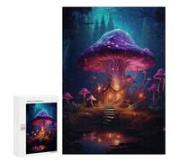 300 PCS Jigsaw Puzzle for Teenagerss Magic Mushroom House Jigsaw for Adults Fun Games But Fun And Humorous Unique Birthday And Xmas Gifts 300 PCS