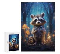 300 PCS Jigsaw Puzzle for Teenagerss Magical Forest Raccoon Adventure Jigsaws for Adults Fun Games Birthday Present Unique Birthday And Xmas Gifts 300 PCS