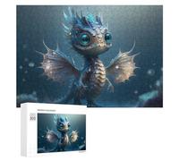 300 PCS Jigsaw Puzzle for Teenagerss Magical Oceanic Dragonling Jigsaws for Adults Fun Games Birthday Present Unique Birthday And Xmas Gifts 300 PCS