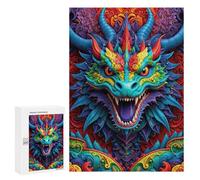 300 PCS Jigsaw Puzzle for Teenagerss Ode to The Vibrant Dragon Jigsaw for Adults Fun Games But Fun And Humorous Unique Birthday And Xmas Gifts 300 PCS
