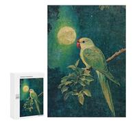 300 PCS Jigsaw Puzzle for Teenagerss Parrot Under Moonlight Jigsaw for Adults Fun Games But Fun And Humorous Unique Birthday And Xmas Gifts 300 PCS