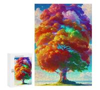 300 PCS Jigsaw Puzzle for Teenagerss Rainbow Tree Fantasy Teenagers Puzzles Fun Games Analysis And Logic Christmas Birthday Gifts 300 PCS