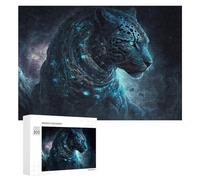 300 PCS Jigsaw Puzzle for Teenagerss Steampunk Leopard in Space Jigsaws for Adults Fun Games Birthday Present Unique Birthday And Xmas Gifts 300 PCS