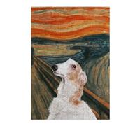 300 PCS Jigsaw Puzzle for Teenagerss The Scream Borzoi Puzzles for Adults Anti-Stress Toys Pattern Assembly Fun Activities at Home 300 PCS
