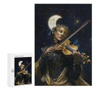 300 PCS Jigsaw Puzzle for Teenagerss Violinist Under The Moon Jigsaw for Adults Fun Games But Fun And Humorous Unique Birthday And Xmas Gifts 300 PCS