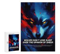 300 PCS Jigsaw Puzzle for Teenagerss Wolf Fire Abstract Jigsaw for Adults Fun Games But Fun And Humorous Unique Birthday And Xmas Gifts 300 PCS