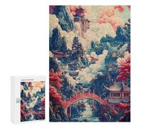 300 PCS Jigsaw Puzzles- Asian Landscape Jigsaw for Adults Relaxing Games Staycation Kill Time Deal As Gifts for The Whole Family 300 PCS