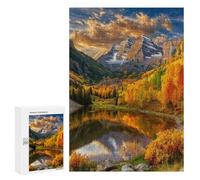 300 PCS Jigsaw Puzzles Autumn Mountain Reflections-2 Jigsaw Puzzles for Teenagers Stress Reliever Train Your Brain And Hands Learning Educational Toys 300 PCS