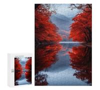 300 PCS Jigsaw Puzzles Autumn Reflections Jigsaw for Adults Fun Games Perfect Decoration Unique Gifts for Birthday And Christmas 300 PCS