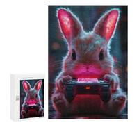 300 PCS Jigsaw Puzzles Bunny Gamer Jigsaw Puzzles for Teenagerss But Fun And Humorous Every Piece Is Unique - Learning Educational Toys 300 PCS