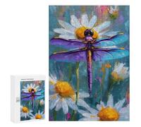 300 PCS Jigsaw Puzzles Colorful Dragonfly Painting Puzzles for Teenagers Enhance Memory Difficult And Challenge Brainteaser Family Games 300 PCS
