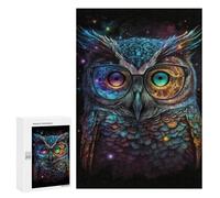 300 PCS Jigsaw Puzzles Colorful Galaxy Owl Art Print Jigsaws for Adults Anti-Stress Toys Staycation Kill Time Parent-child Interaction 300 PCS