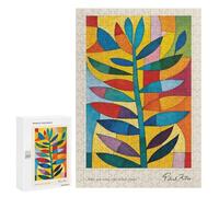 300 PCS Jigsaw Puzzles Colorful Paul Klee Leaves Jigsaws for Adults Anti-Stress Toys Staycation Kill Time Parent-child Interaction 300 PCS