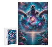300 PCS Jigsaw Puzzles- Cosmic Sea Turtle Jigsaw for Adults Relaxing Games Staycation Kill Time Deal As Gifts for The Whole Family 300 PCS
