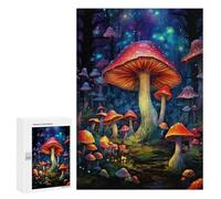 300 PCS Jigsaw Puzzles Enchanted Mushroom Forest Adult Jigsaw Puzzles Enhance Memory Educational Challenge Toys Educational Games 300 PCS