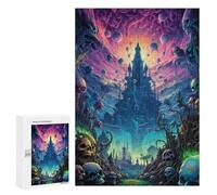 300 PCS Jigsaw Puzzles Fantasy Castle in A Mysterious Sky Adult Jigsaw Puzzles Enhance Memory Educational Challenge Toys Educational Games 300 PCS