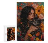 300 PCS Jigsaw Puzzles- Floral Embrace Jigsaw for Adults Relaxing Games Staycation Kill Time Deal As Gifts for The Whole Family 300 PCS