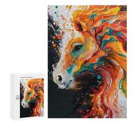 300 PCS Jigsaw Puzzles for Adults Abstract Horse Painting Jigsaw for Adults Brain Teaser Game Birthday Present Difficult And Challenge 300 PCS