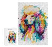 300 PCS Jigsaw Puzzles for Adults Abstract Poodle Painting Jigsaw Puzzle Hands-on Game But Fun And Humorous Birthday And Unique Gifts 300 PCS