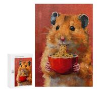300 PCS Jigsaw Puzzles for Adults Adorable Hamster Spaghetti Jigsaw for Adults Relax Games Hand Speed Race for Is Ideal As A Gift 300 PCS