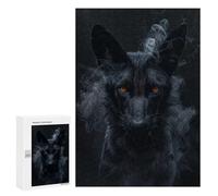 300 PCS Jigsaw Puzzles for Adults African Wild Dog in Smoke Jigsaw for Adults Brain Teaser Game Birthday Present Difficult And Challenge 300 PCS