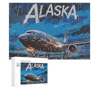 300 PCS Jigsaw Puzzles for Adults Alaska Airplane Puzzles for Adults Fun Games Precision Cutting Birthday And Unique Gifts 300 PCS