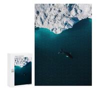300 PCS Jigsaw Puzzles for Adults Arctic Humpback Whale from Above Puzzle for Adults Anti-Stress Toys A Work of Art Difficult And Challenge 300 PCS