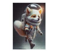 300 PCS Jigsaw Puzzles for Adults Astronaut Space Wolf Adult Jigsaw Puzzle Brain Teaser Game Difficult Challenge Difficult And Challenge 300 PCS