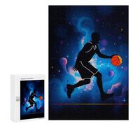 300 PCS Jigsaw Puzzles for Adults Basketball Player in Space Jigsaw for Adults Relax Games Hand Speed Race for Is Ideal As A Gift 300 PCS