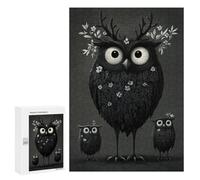 300 PCS Jigsaw Puzzles for Adults Black And White Owl Family Jigsaw for Adults Relax Games Hand Speed Race for Is Ideal As A Gift 300 PCS