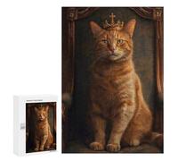 300 PCS Jigsaw Puzzles for Adults Bossy Cat Throne Crown Adult Puzzles Toy Wall Decor But Fun And Humorous Parent-child Interaction 300 PCS