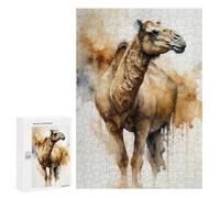 300 PCS Jigsaw Puzzles for Adults Camel Watercolor Jigsaw for Adults Relax Games Hand Speed Race for Is Ideal As A Gift 300 PCS