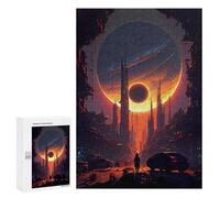 300 PCS Jigsaw Puzzles for Adults City Beneath A Sun Jigsaw for Adults Brain Teaser Game Birthday Present Difficult And Challenge 300 PCS