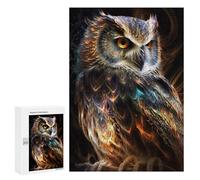 300 PCS Jigsaw Puzzles for Adults Colorful Glowing Owl Artwork Teenagers Puzzles Hands-on Game Improve Memory Parent-child Interaction 300 PCS