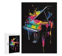 300 PCS Jigsaw Puzzles for Adults Colorful Grand Piano Jigsaw for Adults Brain Teaser Game Birthday Present Difficult And Challenge 300 PCS