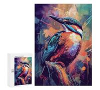 300 PCS Jigsaw Puzzles for Adults Colorful Kingfisher Painting Jigsaw for Adults Brain Teaser Game Birthday Present Difficult And Challenge 300 PCS