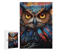 300 PCS Jigsaw Puzzles for Adults Colorful Mystical Owl Artwork -1 Teenagers Puzzles Hands-on Game Improve Memory Parent-child Interaction 300 PCS
